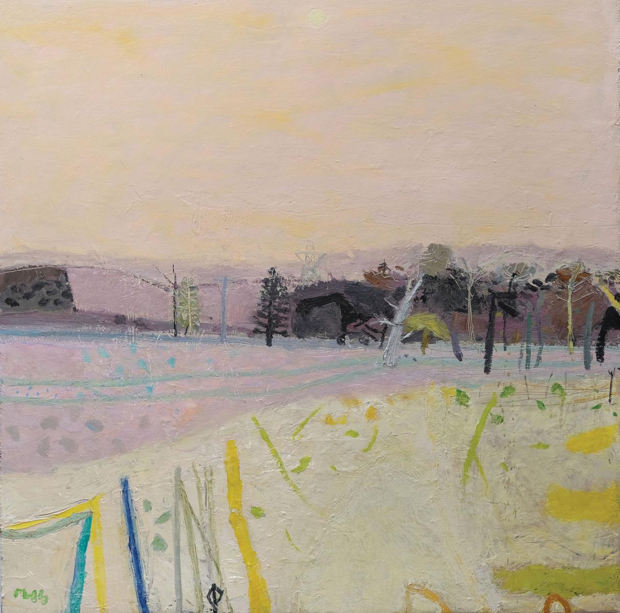 a semi abstract landscape painting