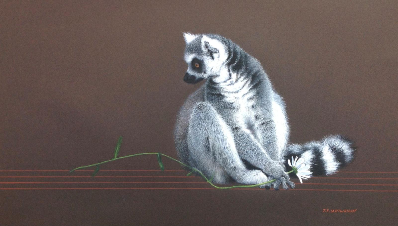 a painting of a lemur