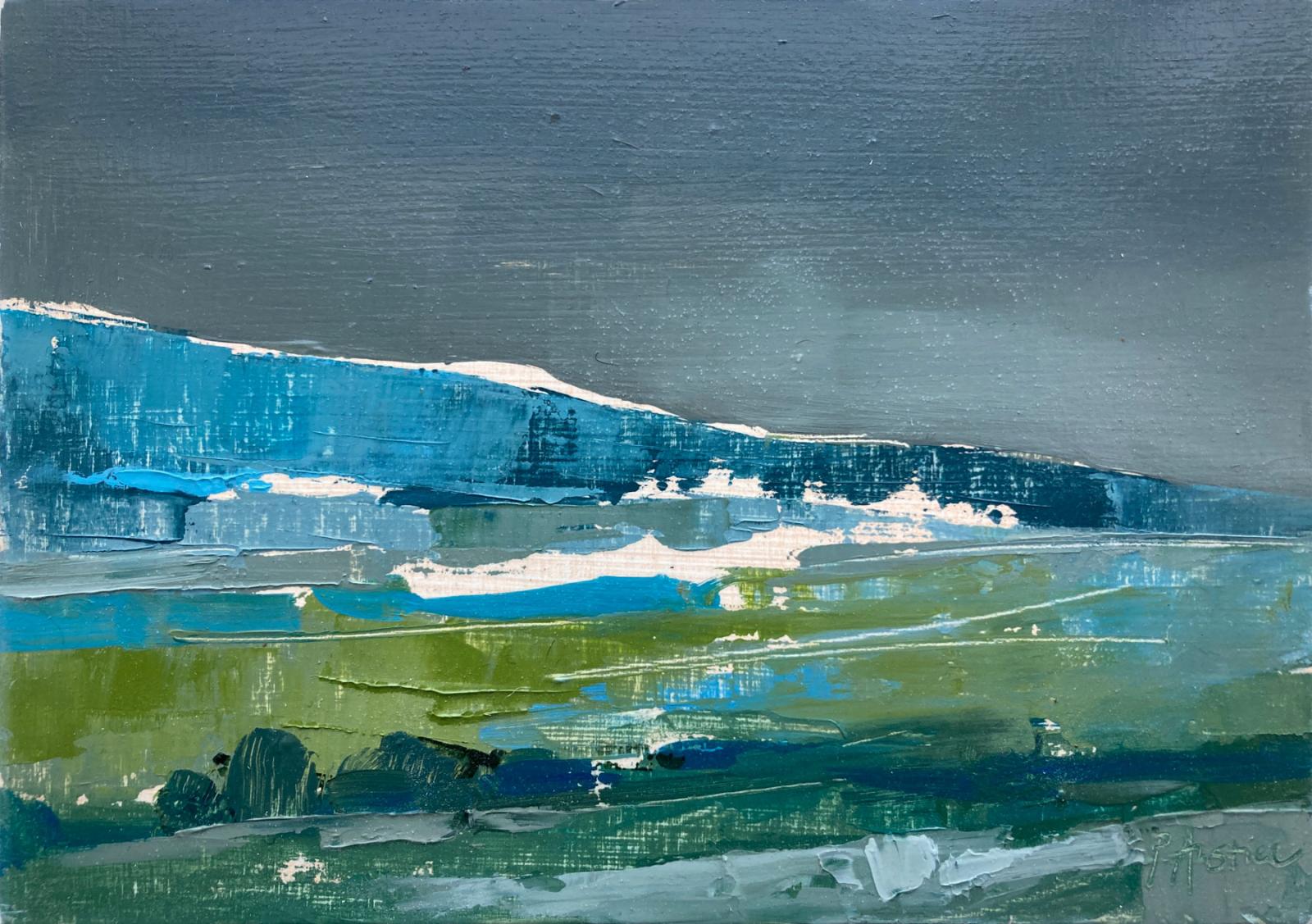 a semi abstract landscape painting