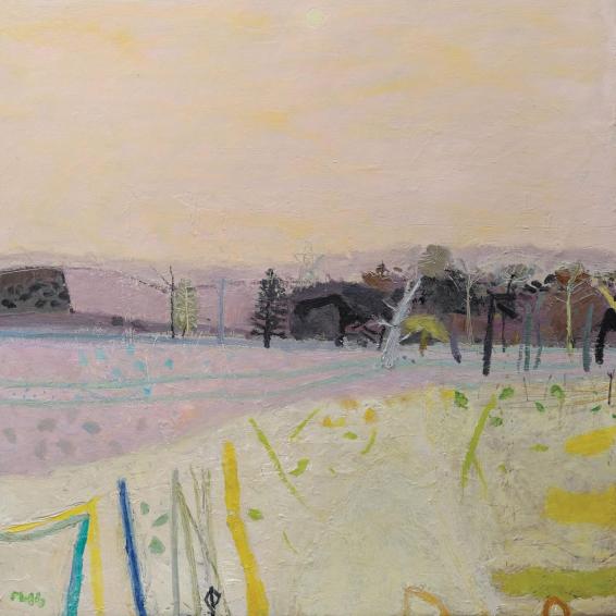 a semi abstract landscape painting