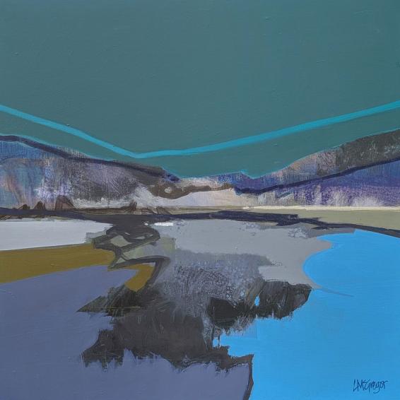 a semi abstract landscape painting